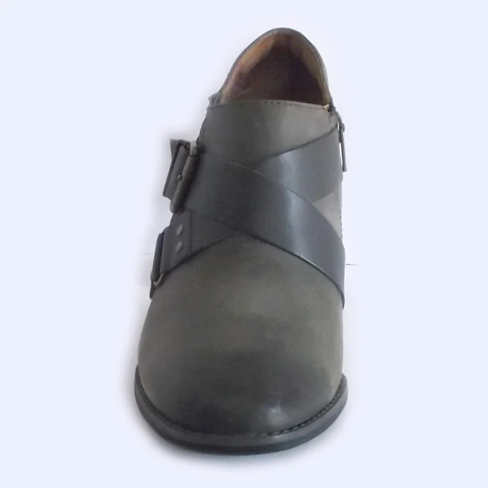 Clarks Indigo Grey Nubuck Leather Booties Size 10 - Picture 5 of 8